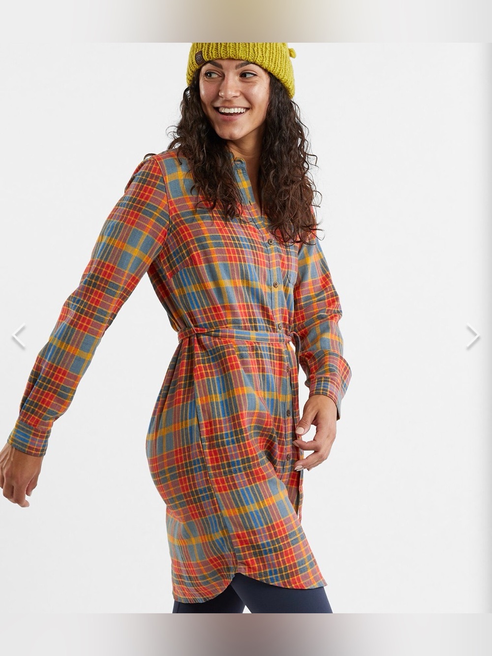 Toad & Co. Plaiditude Flannel Shirt Dress in Size M - Picture 3 of 10